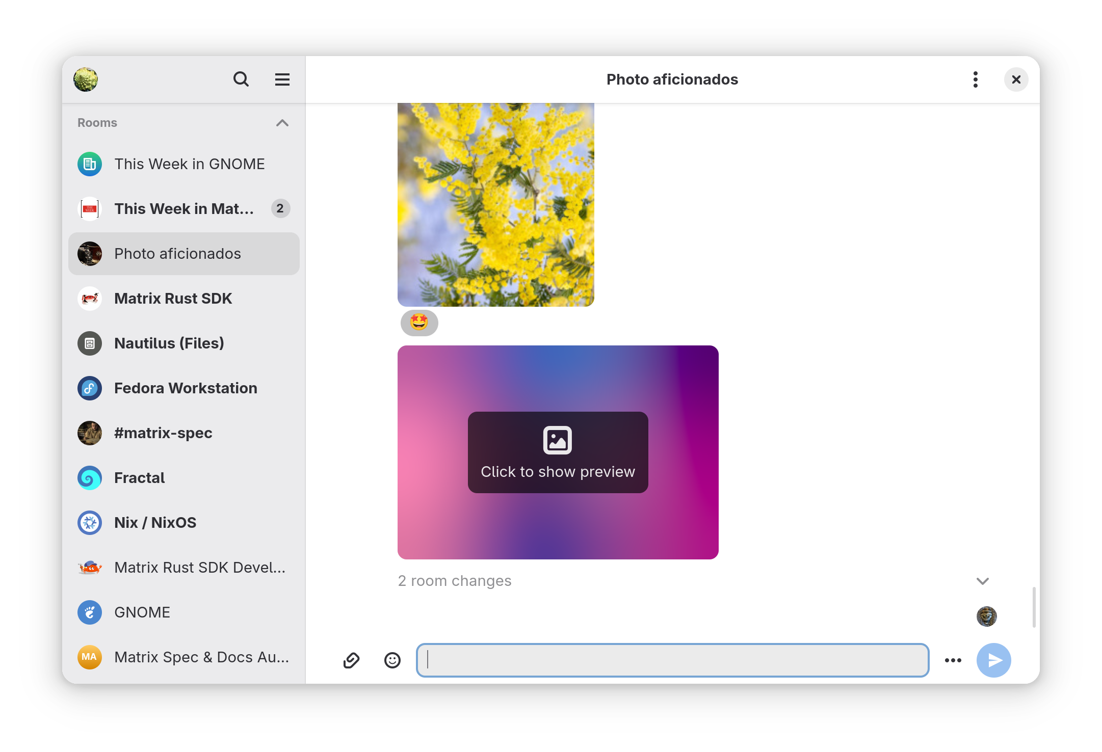 BlurHashes and disabled image previews in Fractal 11